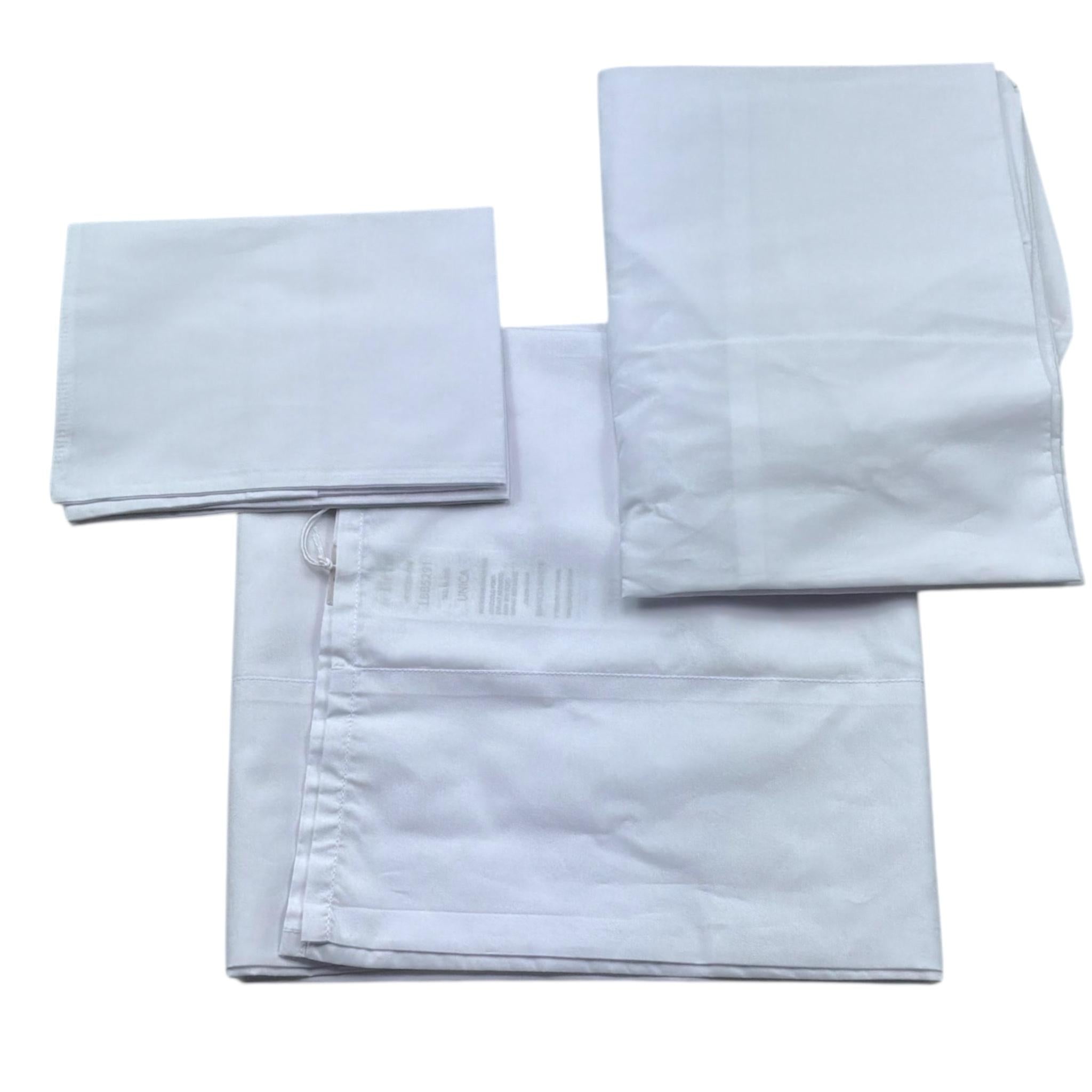 Le Bebe' Lenzuola Set 3 Pezzi Tinta Unita con Stampa per Neonato LBB5291 BIANCO LE BEBE' 