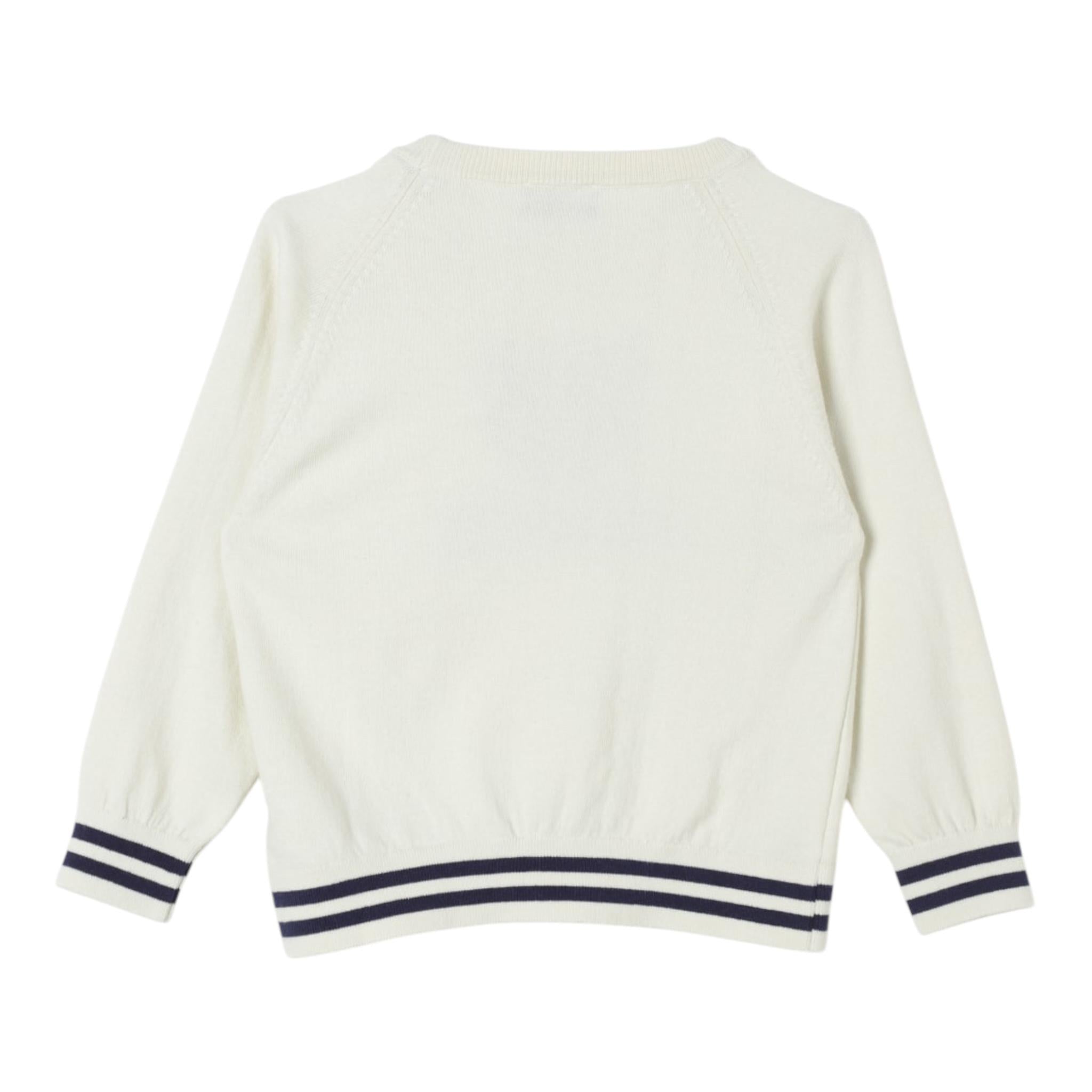 MOSCHINO maglia girocollo tinta unita con stampa in contrasto Panna per Neonato MYW00J PANNA MOSCHINO 