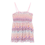 Saint Barth Top Bretelline Stampa Fantasia Traforato per Bambina RACHELT ROSA SAINT BARTH 