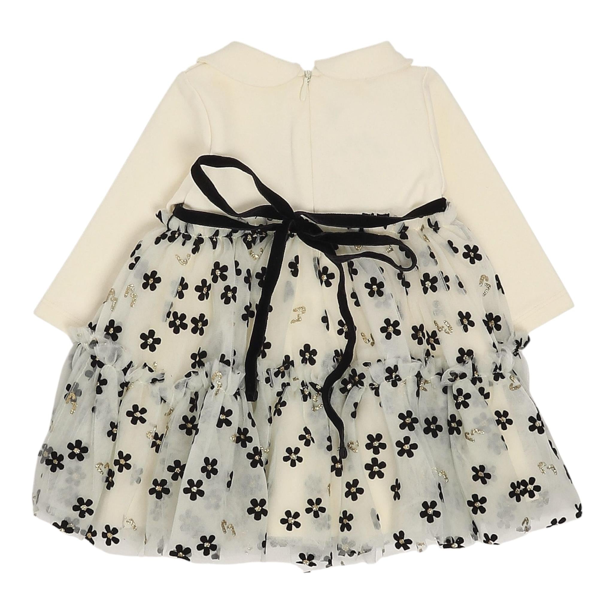 LIU JO abito manica lunga tinta unita con gonna tulle Panna per Neonata HF4066 PANNA LIU JO 