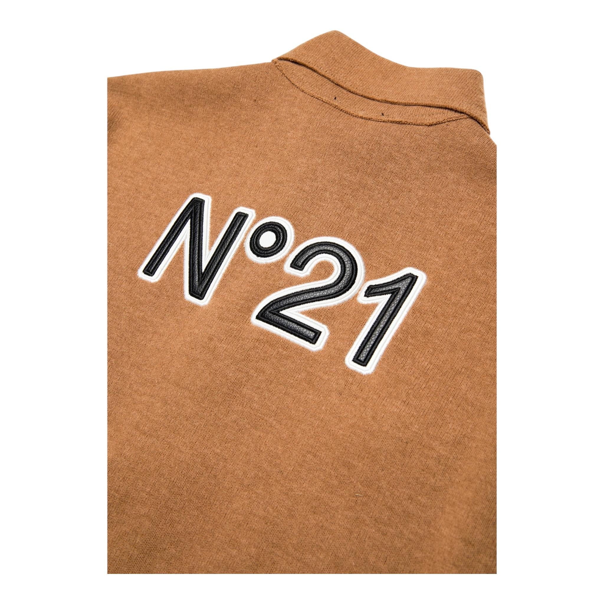 N°21 camicia tinta unita con bottoni Cammello per Bambino N21A02X CAMMELLO N°21 