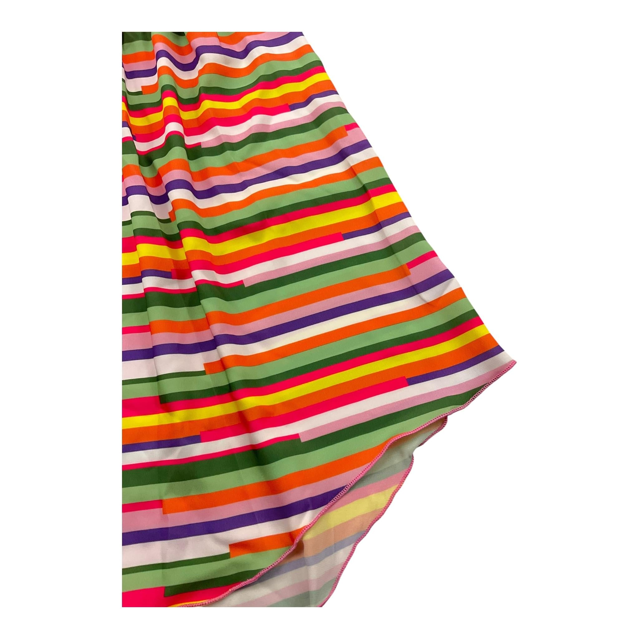 4Giveness Abito Giromanica con Stampa A Righe per Bambina FGCG3918 MULTICOLOR 4GIVENESS 