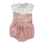 La Sartoria Dei Piccoli Completo 2 Pezzi Pagliaccetto-T-Shirts per Neonata LP310 BIANCO/ROSA LA SARTORIA DEI PICCOLI 