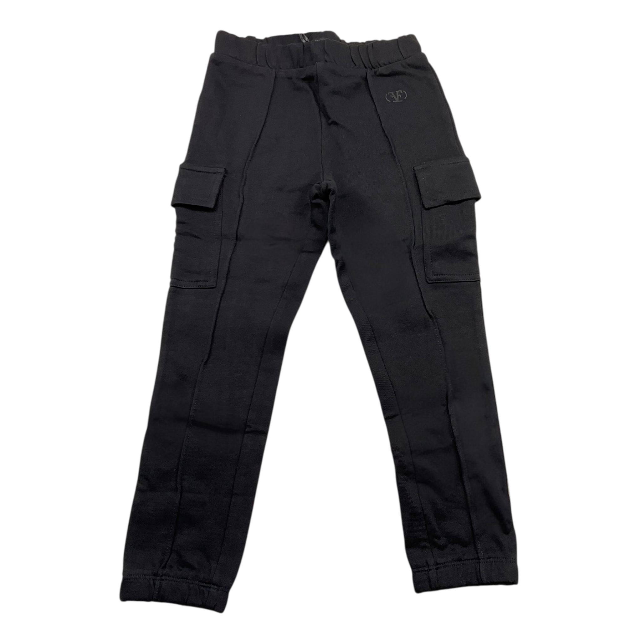 FUN & FUN pantalone tuta tinta unita con logo Nero per Bambina FJPT000009 NERO FUN & FUN 