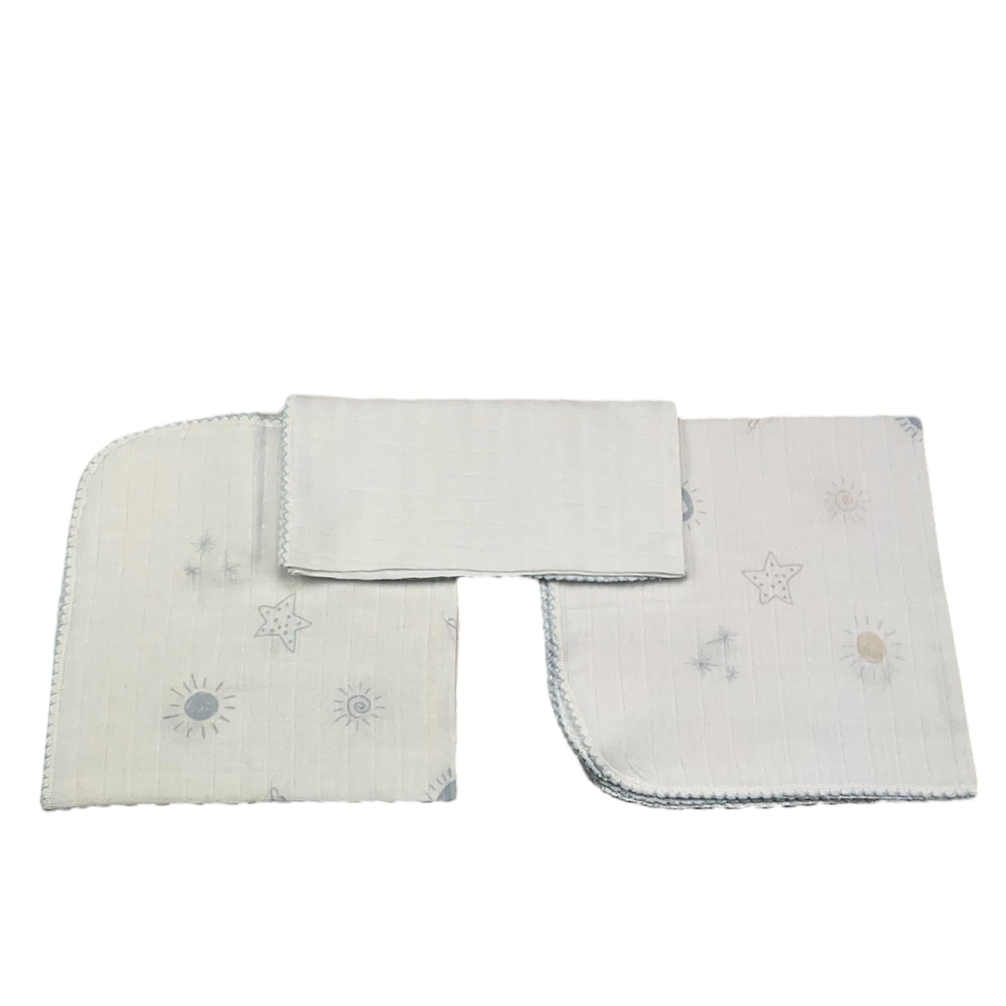 BARCELLINO set 3pz tinta unita con ricami Bianco per Neonato 1273AII BIANCO BARCELLINO 