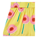 Stella Mccartney Einfarbige Shorts mit gelbem Blumendruck für Mädchen