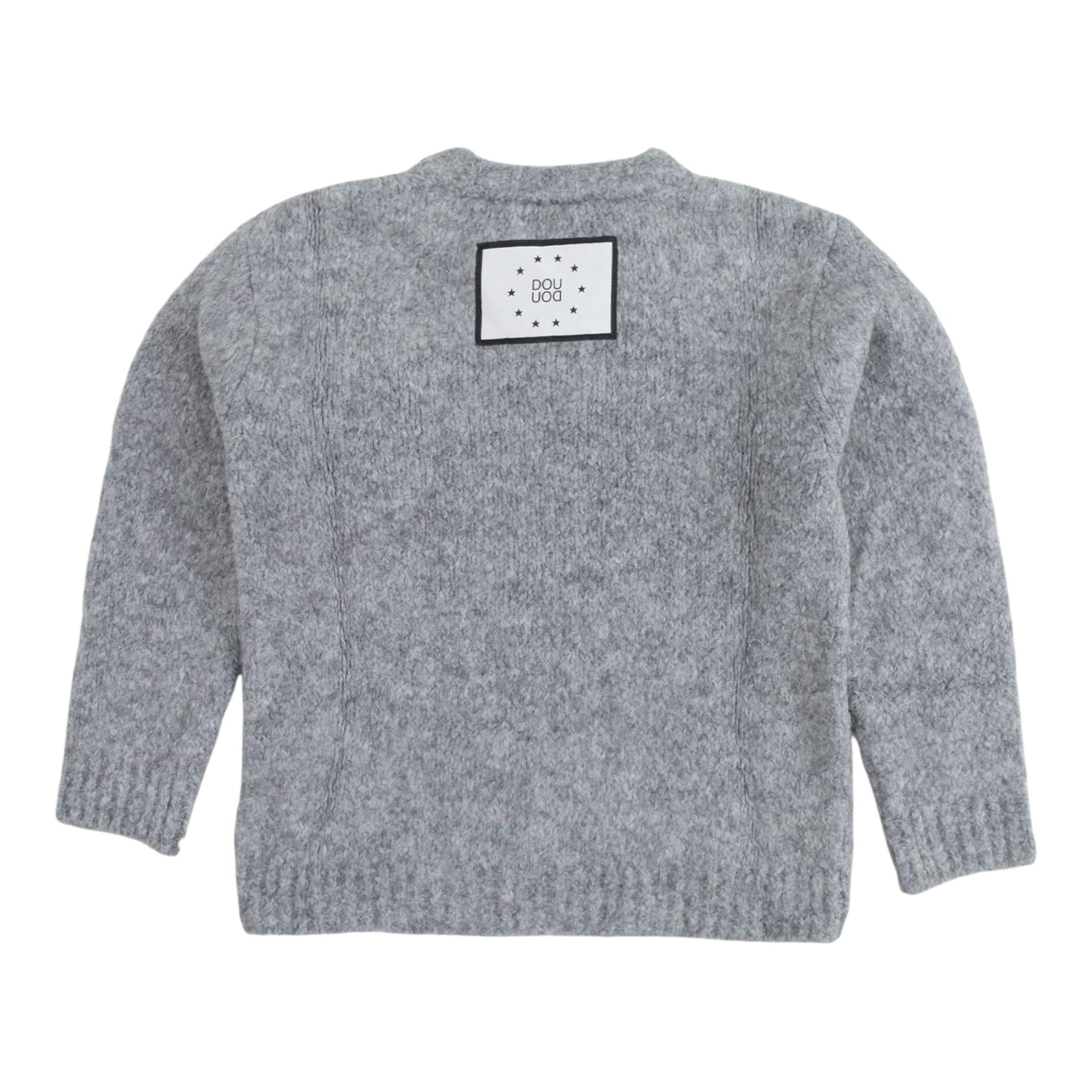 DOU DOU maglia girocollo tinta unita Grigio per Bambina DV9P50 GRIGIO DOU DOU 