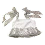 A' La Page Top Tinta Unita con Tulle E Fantasia Pois per Bambina 25SAGDRE000144 BIANCO A' LA PAGE 