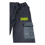 DROPSEASON2 pantalone tuta tinta unita con logo Nero per Bambino FW242K33 NERO DROPSEASON2 