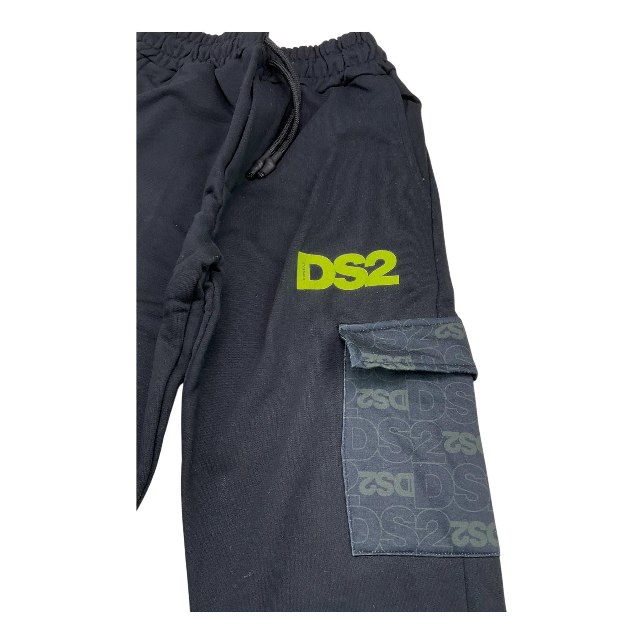DROPSEASON2 pantalone tuta tinta unita con logo Nero per Bambino FW242K33 NERO DROPSEASON2 