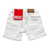 Diesel Bermuda In Denim Tinta Unita Girovita Regolabile per Neonato K00362 BIANCO DIESEL 