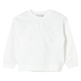 STELLA McCARTNEY felpa chiusa girocollo tinta unita con logo Bianco per Bambina TV4P30 BIANCO STELLA McCARTNEY 