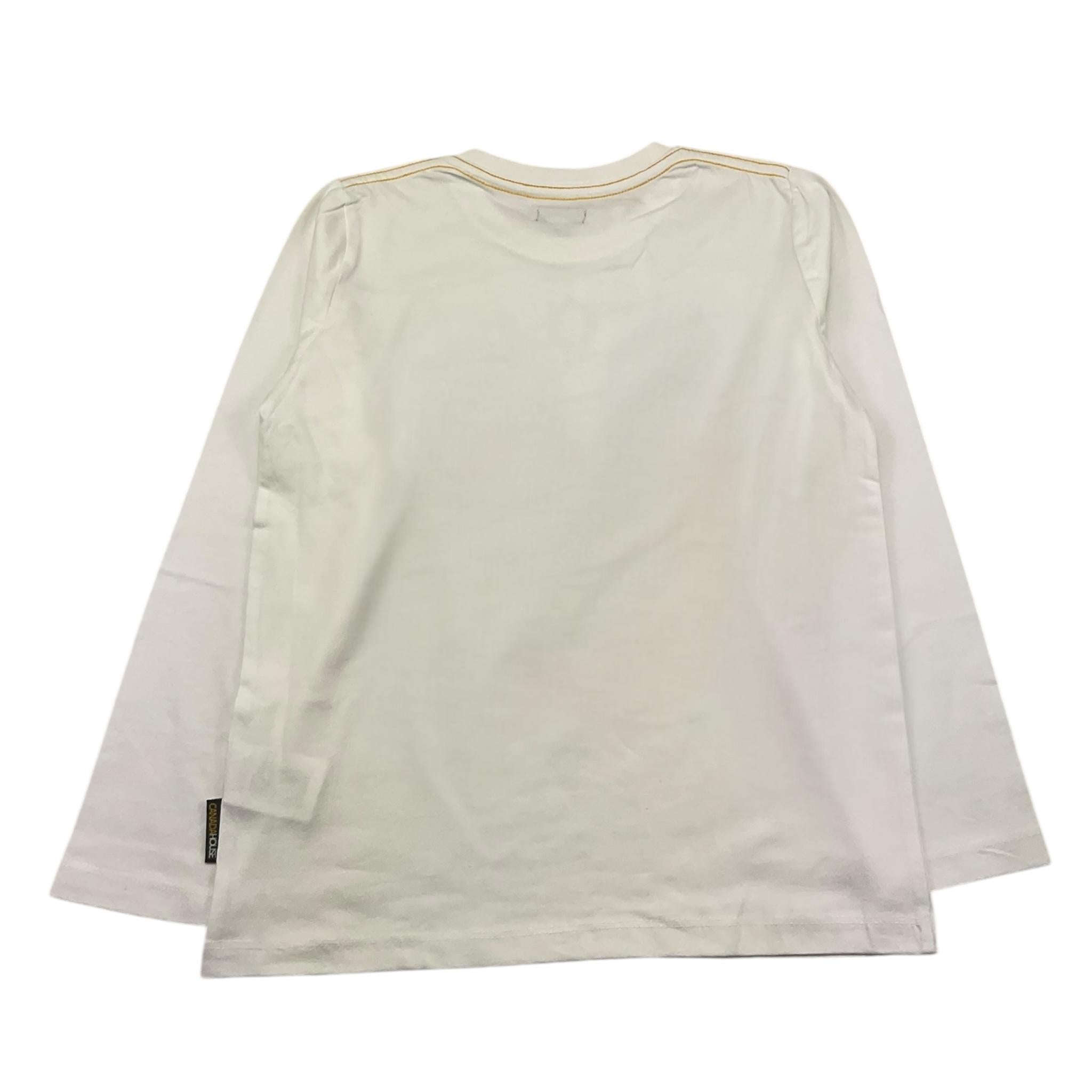 CANADA HOUSE shirt girocollo tinta unita con stampa in contrasto Bianco per Bambino 24476011 BIANCO CANADA HOUSE 