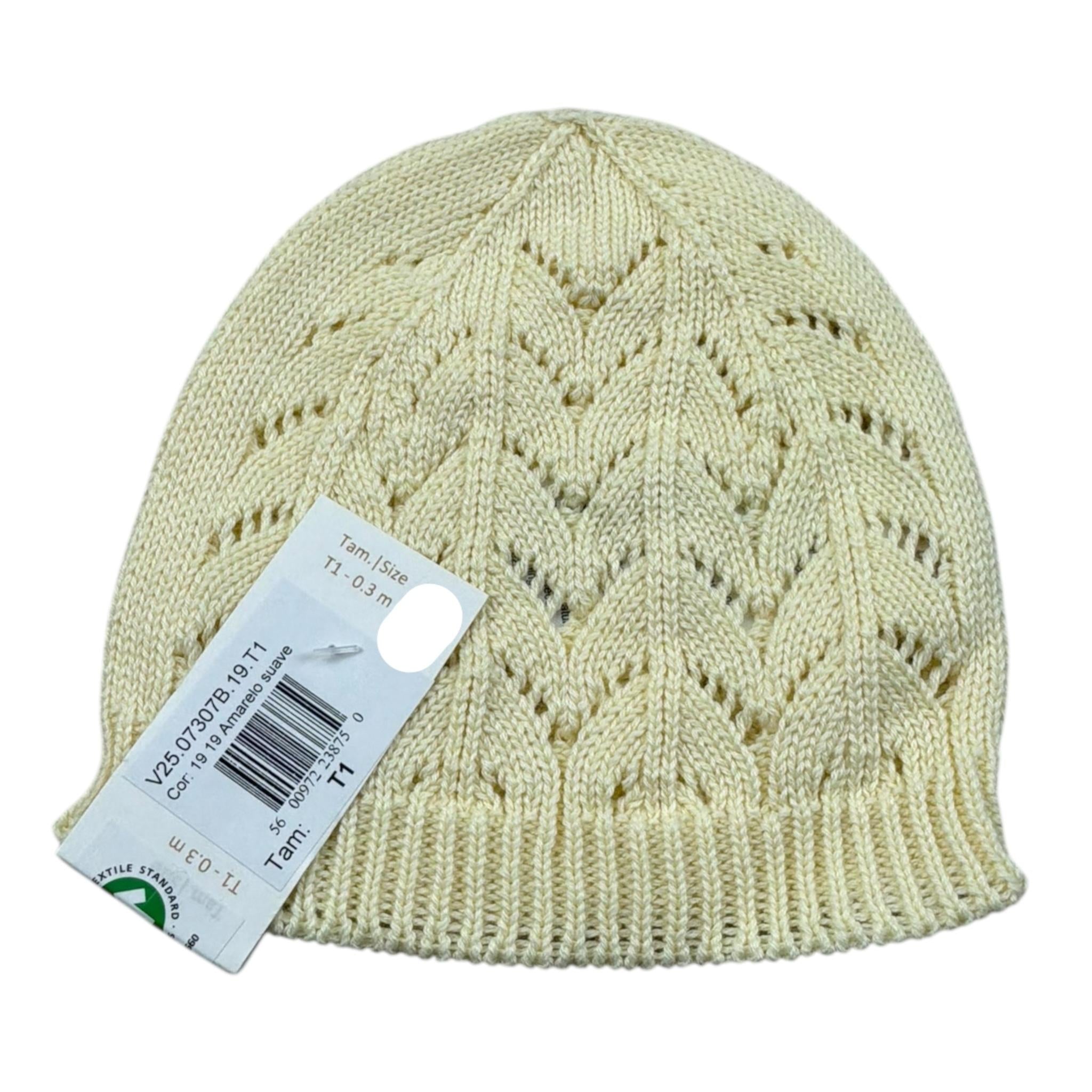 Wedoble Cappello Tinta Unita con Trafori per Neonato V2507307B GIALLO WEDOBLE 