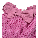 Miss Grant Abito Tinta Unita Traforato per Neonata MG1268 ROSA MISS GRANT 