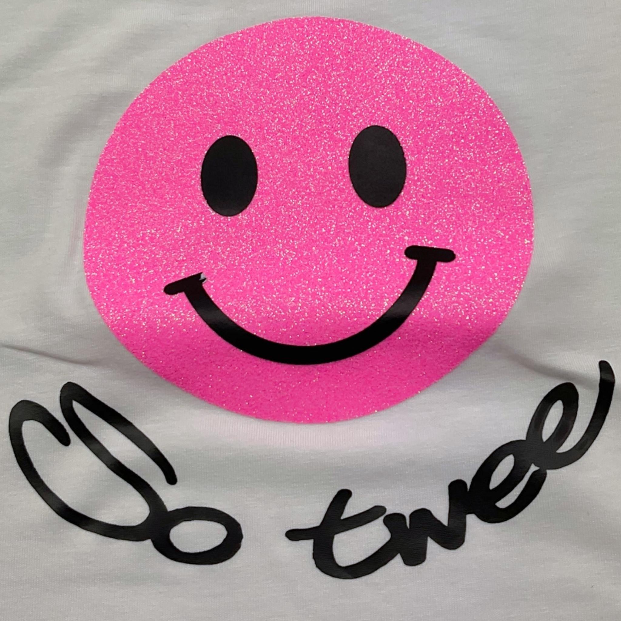 So Twee By Miss Grant T-Shirt Girocollo Tinta Unita con Brillantini per Bambina ST0067 BIANCO/ROSA SO TWEE BY MISS GRANT 