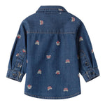 Minibanda Camicia Manica Lunga Tinta Unita con Stampa Orsi per Neonato 3B659 BLU MINIBANDA 