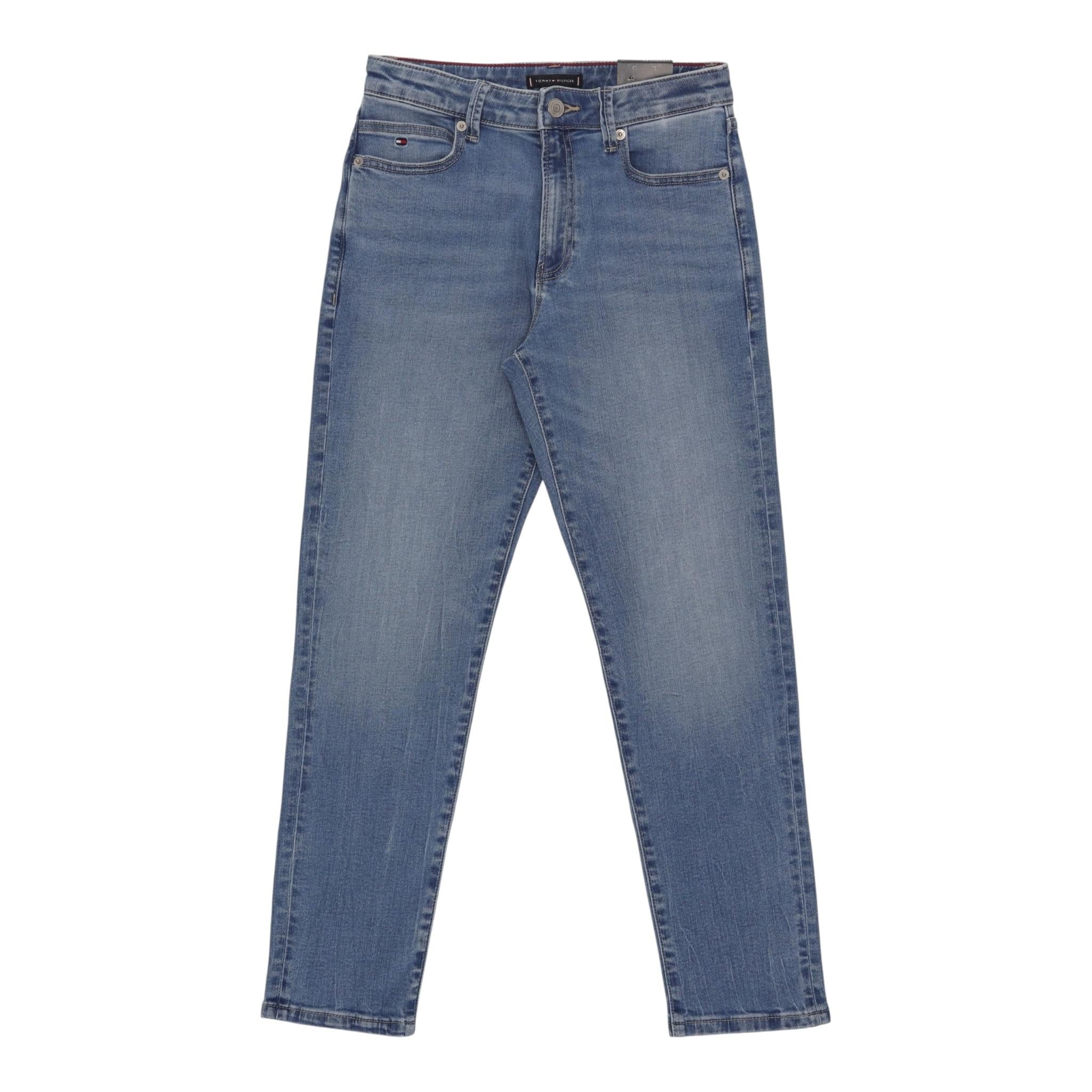 TOMMY HILFIGER jeans tinta unita con girovita regolabile Azzurro per Bambino KB0KB09039X AZZURRO TOMMY HILFIGER 
