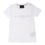 John Richmond T-Shirt Girocollo tinta unita con Stampa Bianco per Neonata RIP25002TSS BIANCO JOHN RICHMOND 
