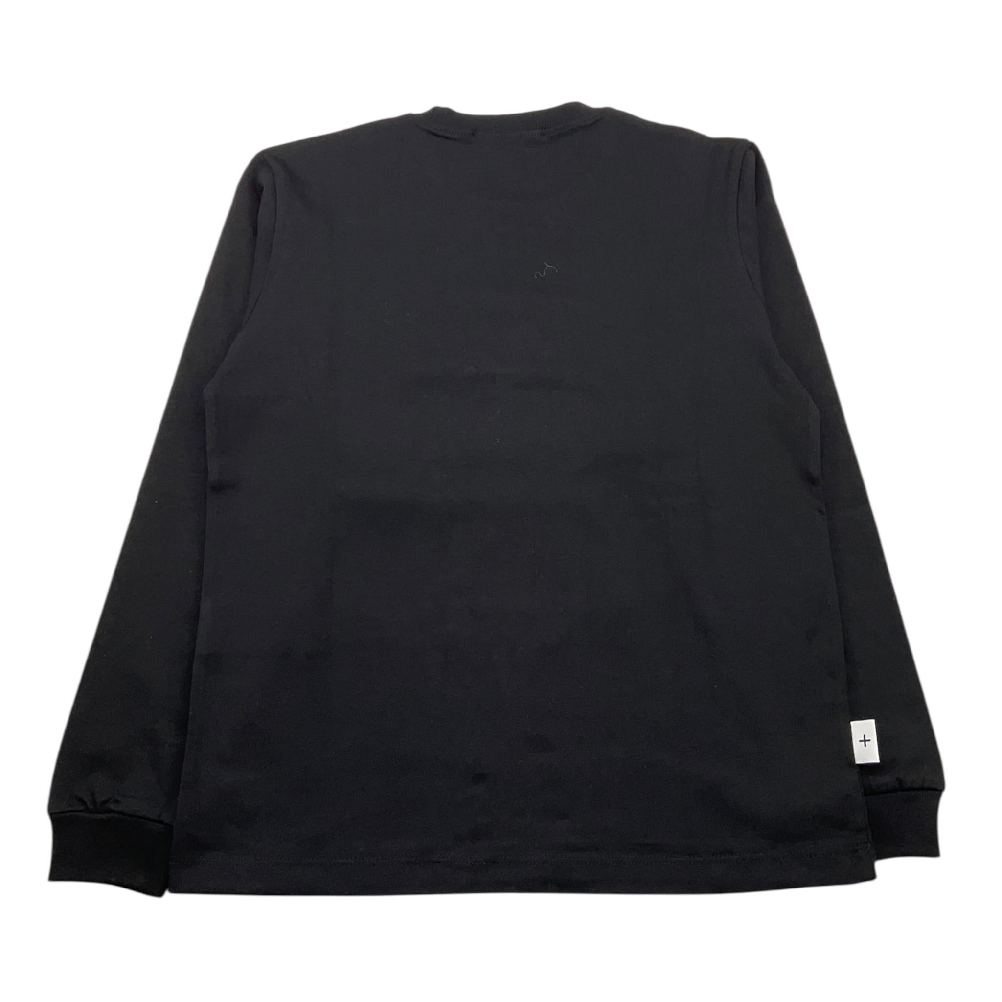 SHOE shirt girocollo tinta unita con stampa in contrasto Nero per Bambino TONY2430 NERO SHOE 