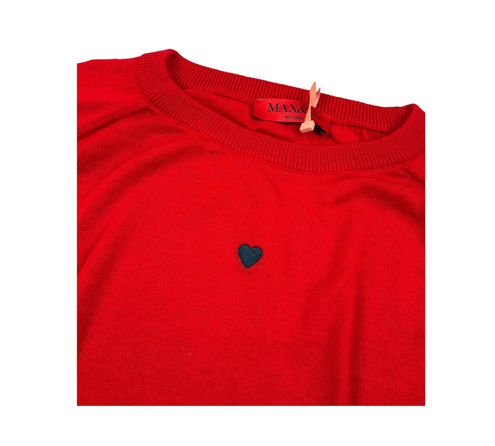 Max&Co. Maglia Girocollo Fantasia A Righe per Bambina MX0003X ROSSO MAX&Co. 