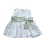 Le Bebe Camicia Giromanica Tinta Unita con Fiocco per Neonata LBG6240 BIANCO LE BEBE 