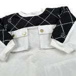Elisabetta Franchi Tutina Bicolore con Taschini per Neonata ENTU097 BIANCO/NERO ELISABETTA FRANCHI 