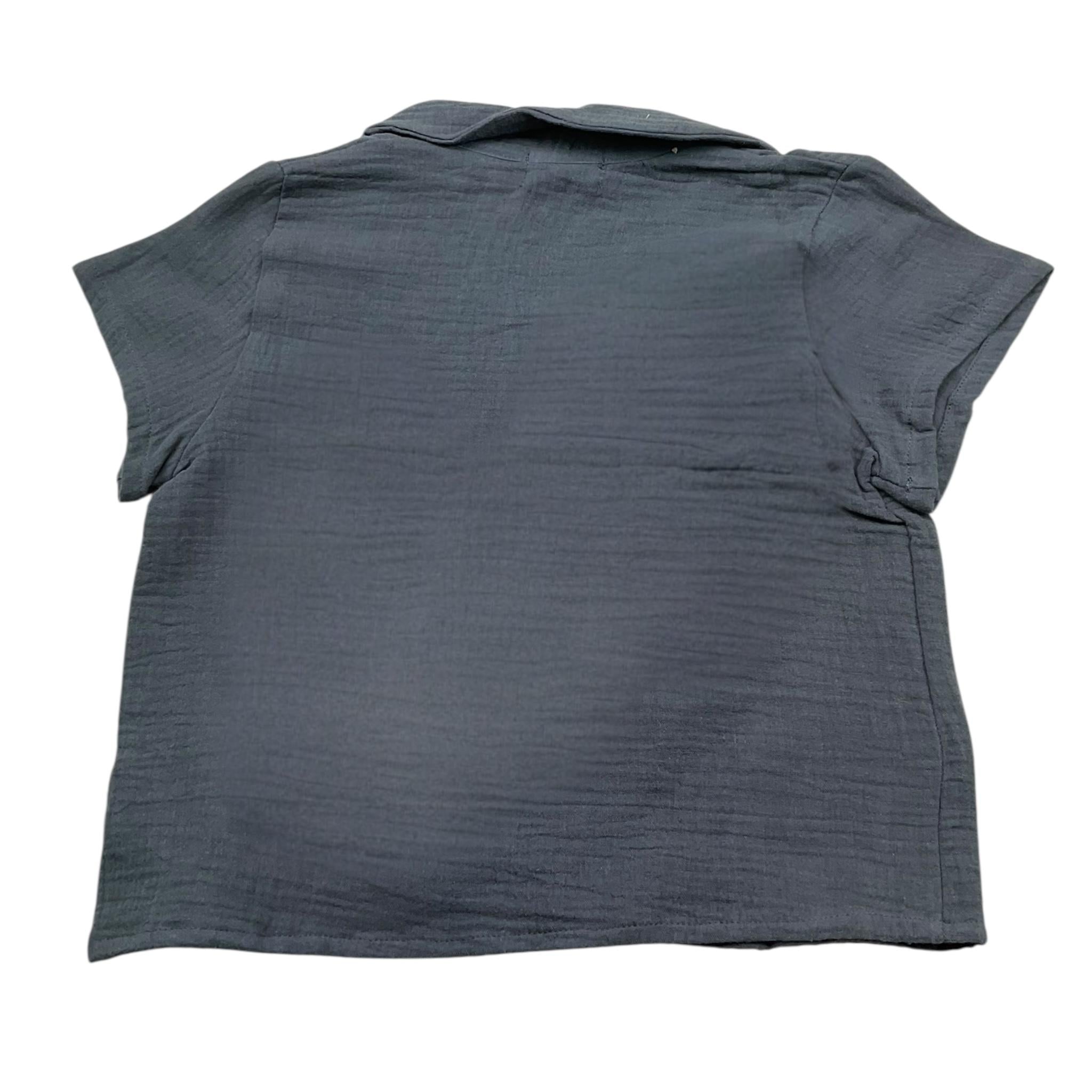 Petit Indi Camicia Mezza Manica Tinta Unita per Bambino SS25BK7326 GRIGIO PETIT INDI 