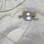 Barcellino Pagliaccetto Tinta Unita con Colletto E Stampa per Neonata 9419 BIANCO BARCELLINO 