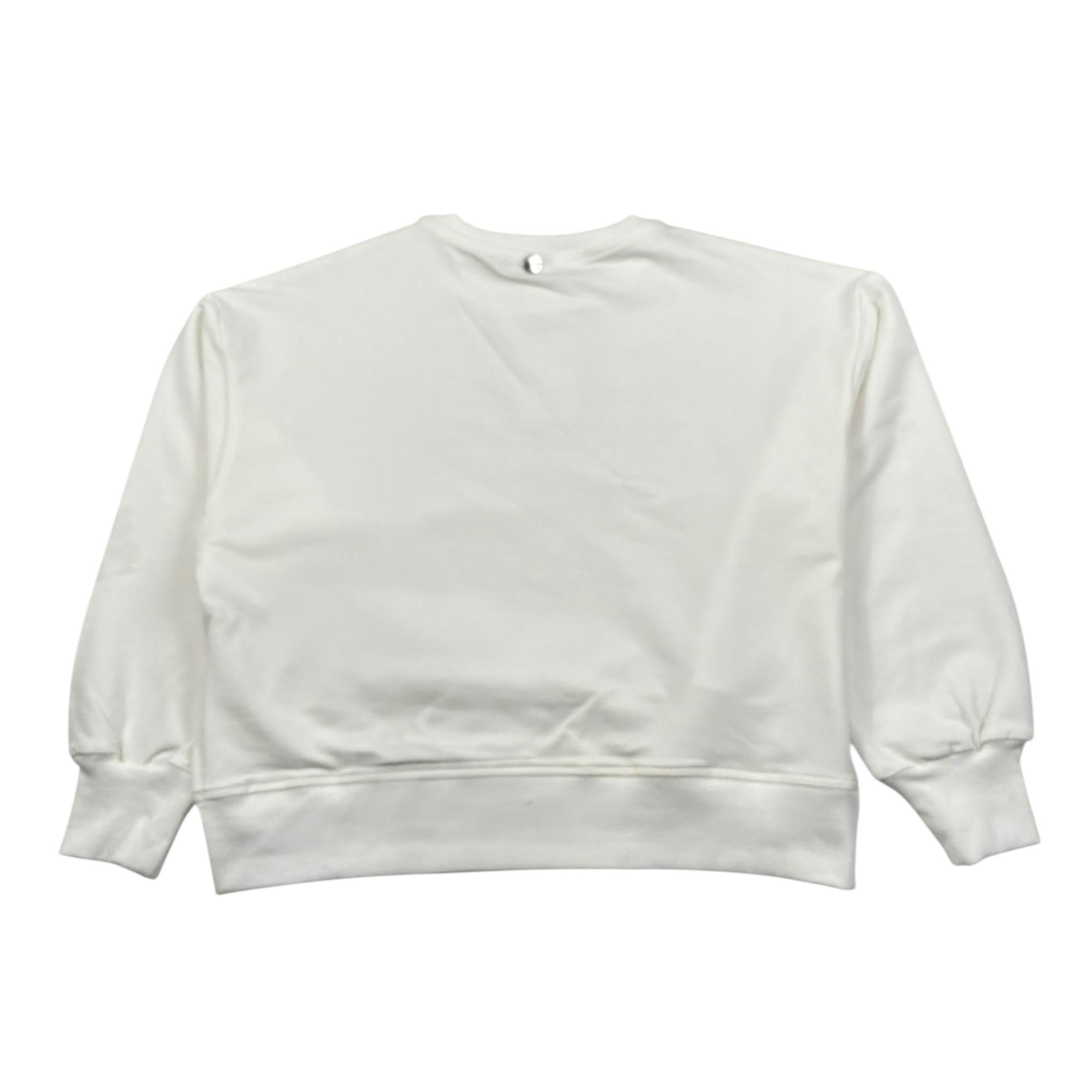 Imperial Felpa Chiusa Girocollo Tinta Unita con Stampa per Bambina LB11042G75 BIANCO IMPERIAL 