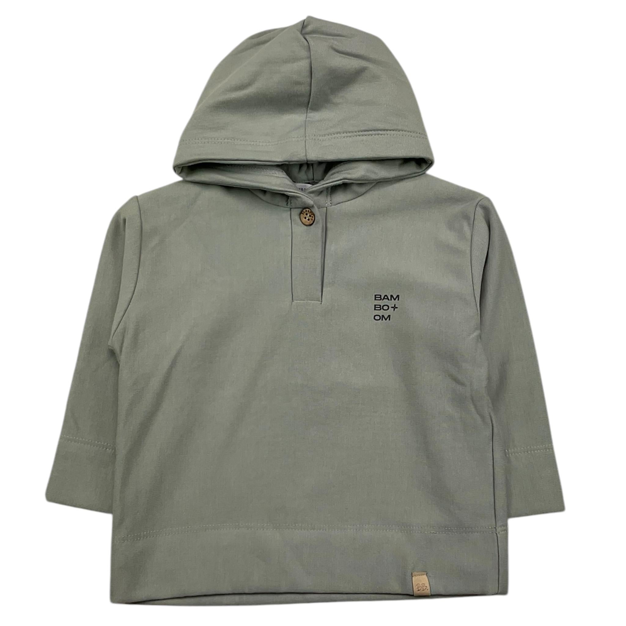 BAMBOOM+BABIES felpa chiusa con cappuccio tinta unita Verde per Neonato 708 VERDE BAMBOOM+BABIES 
