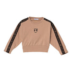 PINKO felpa girocollo tinta unita con stampa logo Rosa per Bambina JCFJF ROSA PINKO 