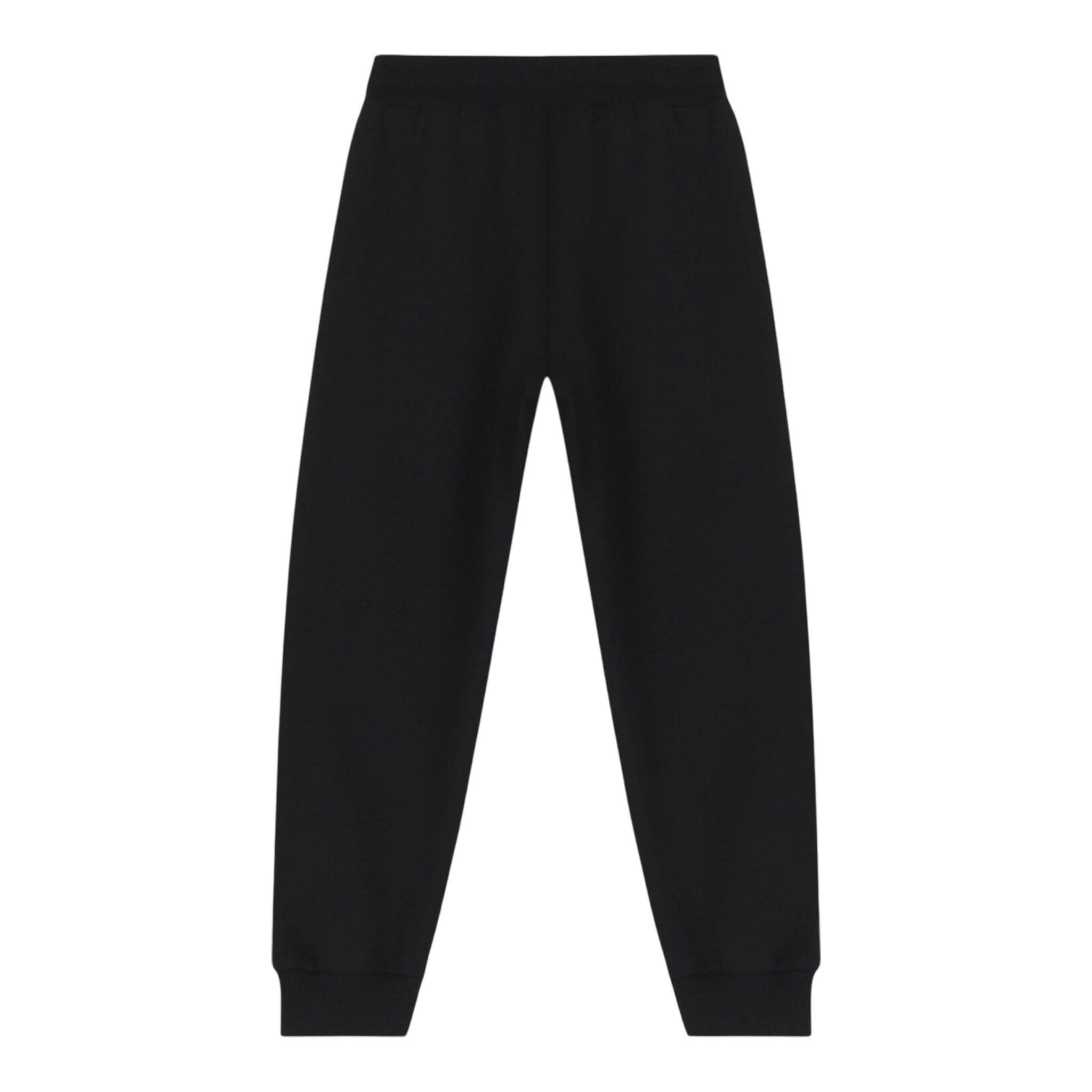 Dolce & Gabbana Pantalone Tinta Unita con Logo per Bambino L4JPGD NERO DOLCE & GABBANA 