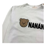 NANAN shirt gircollo tinta unita con stampa logo Bianco per Neonato I2423712B BIANCO NANAN 
