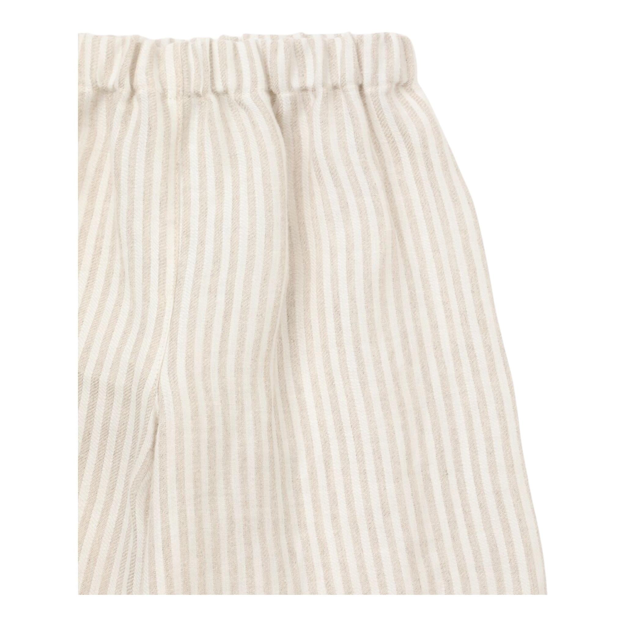 Il Gufo Pantalone Fantasia A Righe con Elastico In Vita per Bambina P25PL451L1018 BEIGE IL GUFO 