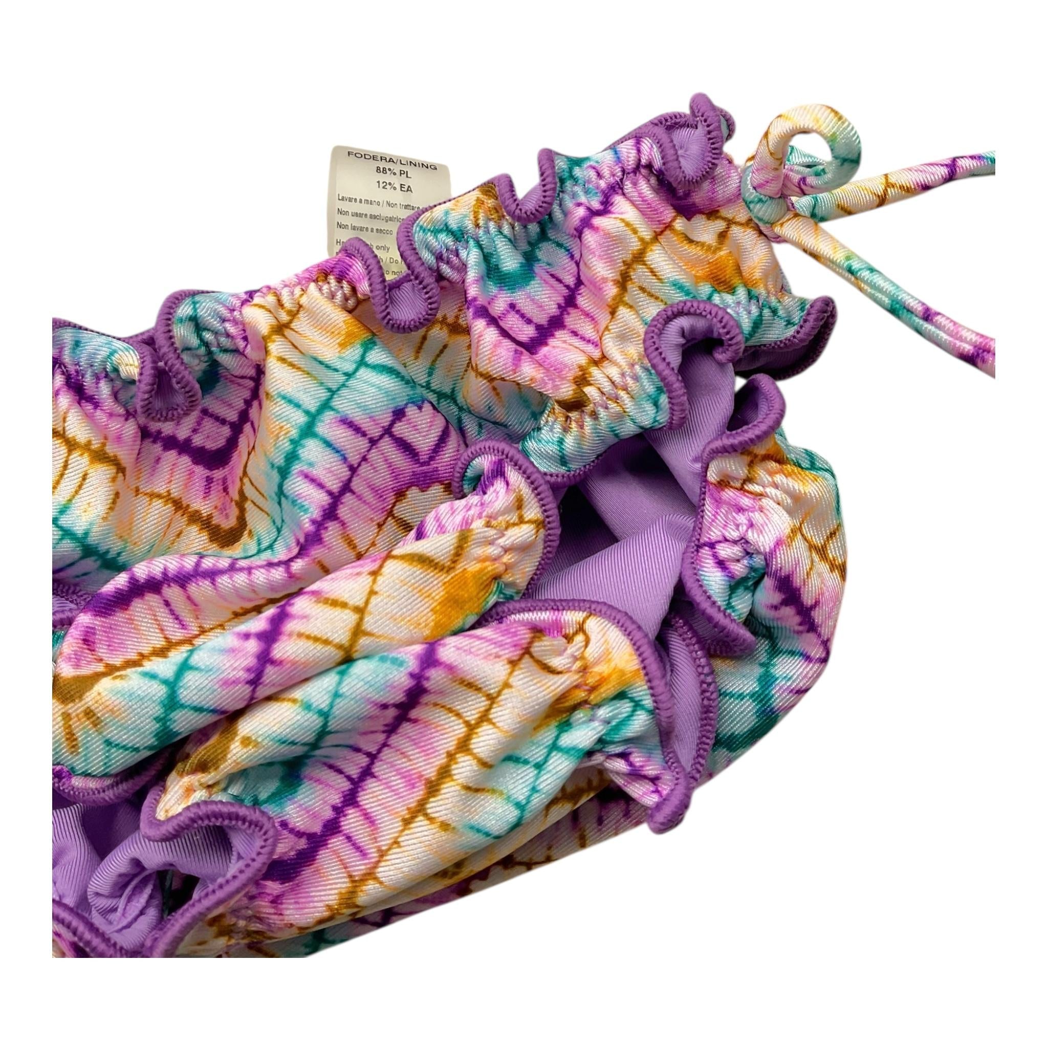 F**K Slip Tinta Unita con Fantasia per Neonata FJ24B4A11BBX51 VIOLA F**K 