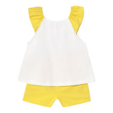 Mayoral Completo 2 Pezzi Canotte-Short per Neonata 1234 BIANCO/GIALLO MAYORAL 