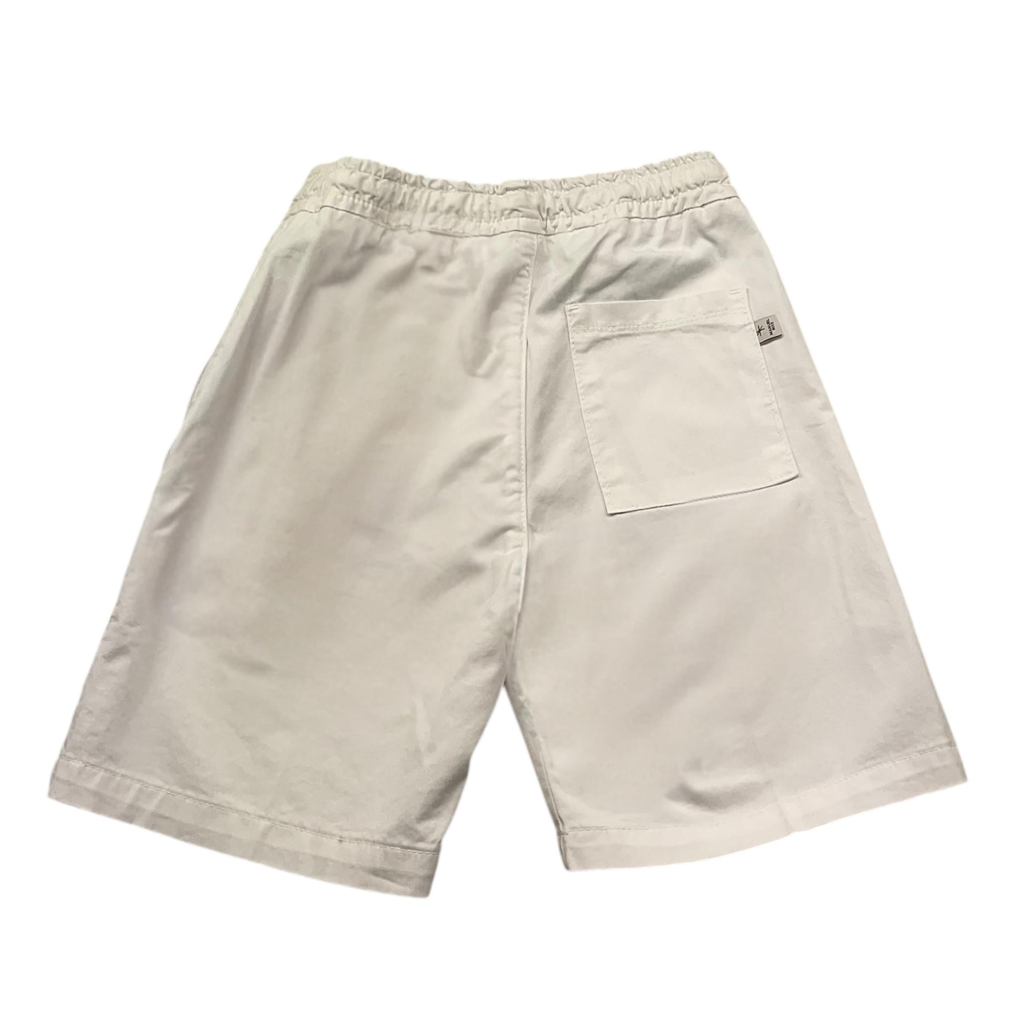 Manuel Ritz Bermuda Tinta Unita con Elastico In Vita per Bambino MR3009 BIANCO MANUEL RITZ 