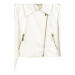 Twinset Giubbino In Ecopelle Tinta Unita con Zip per Bambina 251GJ2561X BIANCO TWINSET 