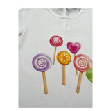 J.O. Milano T-Shirt Girocollo Tinta Unita con Stampa per Bambina 576Q5J BIANCO J.O. MILANO 