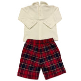 LALALU' completo 2 pezzi shirt-bermuda bicolore Bianco/rosso per Neonato CCTL5L BIANCO/ROSSO LALALU' 