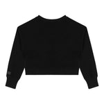 MOSCHINO felpa chiusa girocollo tinta unita cn smile Nero per Bambina HDF062 NERO MOSCHINO 