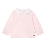 CARRE'MENT BEAU shirt tinta unita con colletto in contrasto Rosa per Neonata Y05301 ROSA CARRE'MENT BEAU 