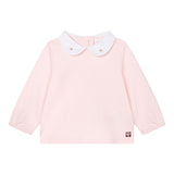 CARRE'MENT BEAU shirt tinta unita con colletto in contrasto Rosa per Neonata Y05301 ROSA CARRE'MENT BEAU 