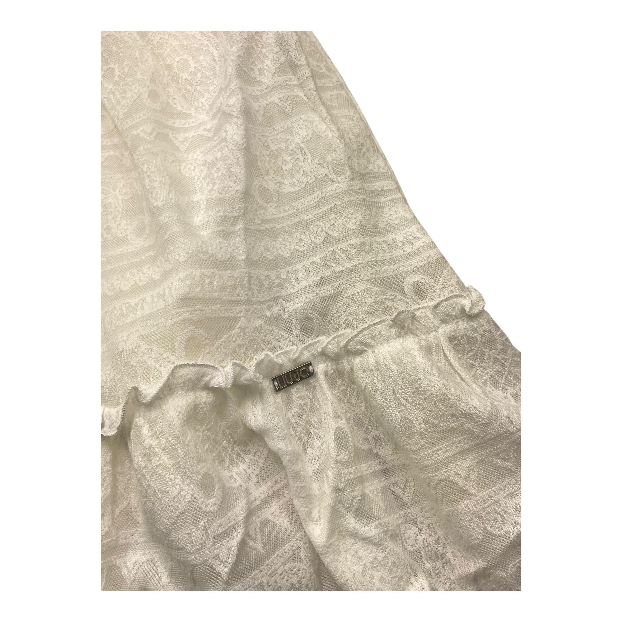 Liu Jo Abito Giromanica Tinta Unita per Bambina GA3173 BIANCO LIU JO 