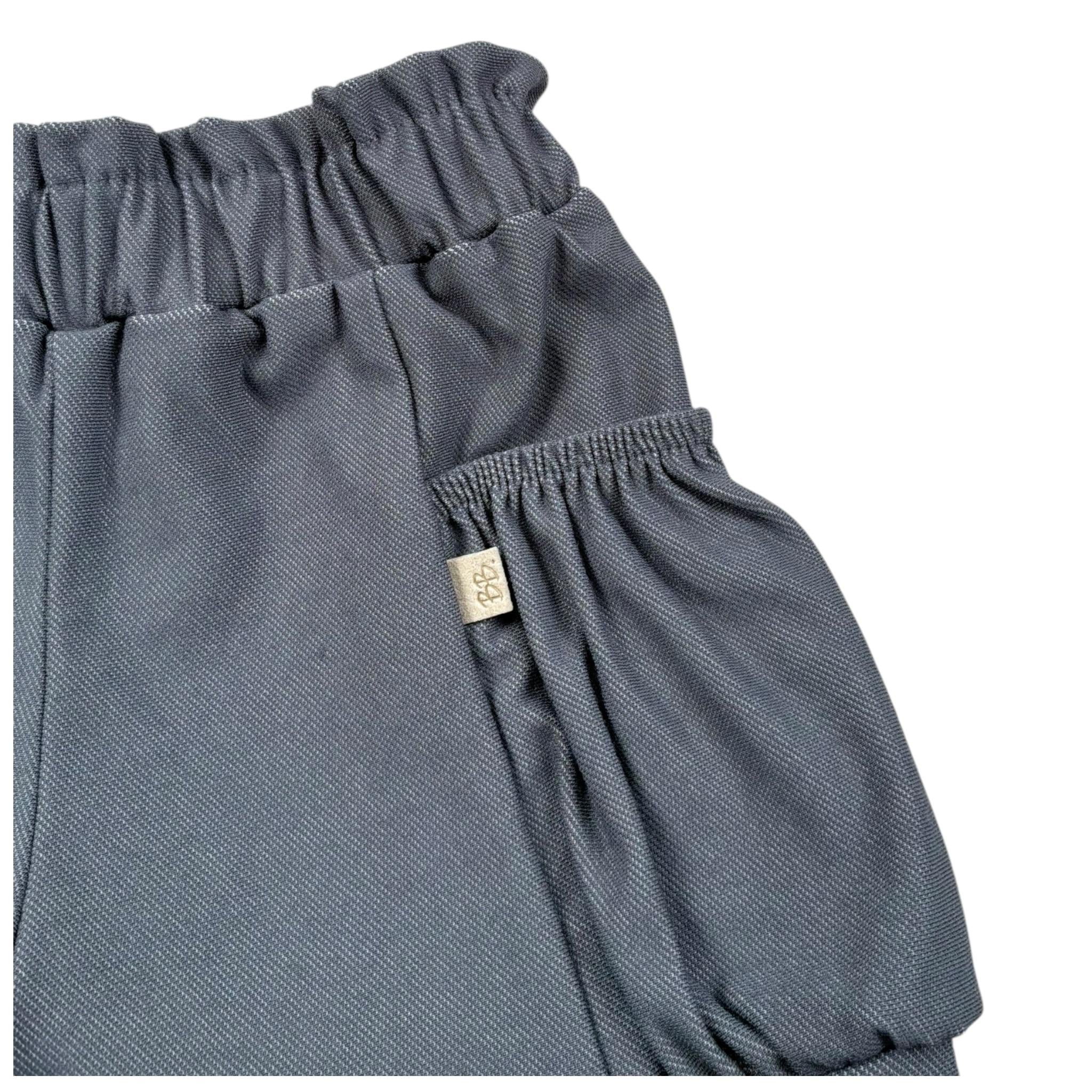 Bamboom+Babies Short Tinta Unita con Elastico In Vita per Neonata 828 BLU BAMBOOM+BABIES 