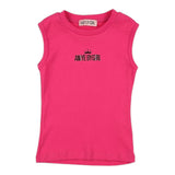 Aniye By Girl – Einfarbiges Tanktop mit Rundhalsausschnitt und Logo in Fuchsie für Mädchen