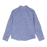 Emporio Armani Camicia Tinta Unita con Manica Lunga E Microfantasia per Bambino 3D4CJDX AZZURRO EMPORIO ARMANI 