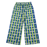 Moschino Pantalone Fantasia A Righe con Stampe Logo per Bambino HDP06Y BLU/VERDE MOSCHINO 