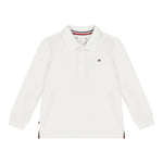 Tommy Hilfiger Polo Manica Lunga Tinta Unita per Neonato KN0KN01848 BIANCO TOMMY HILFIGER 